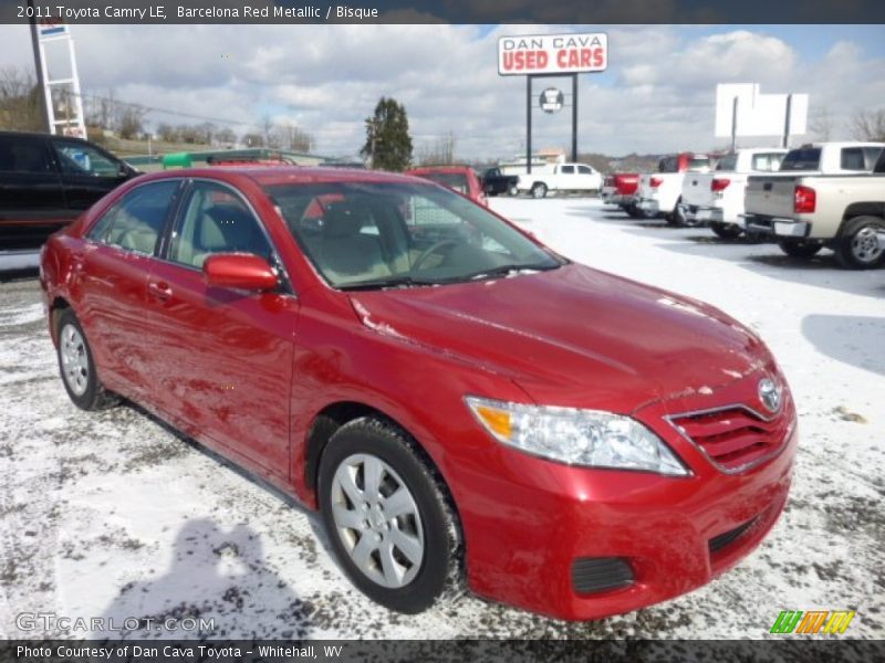 Barcelona Red Metallic / Bisque 2011 Toyota Camry LE