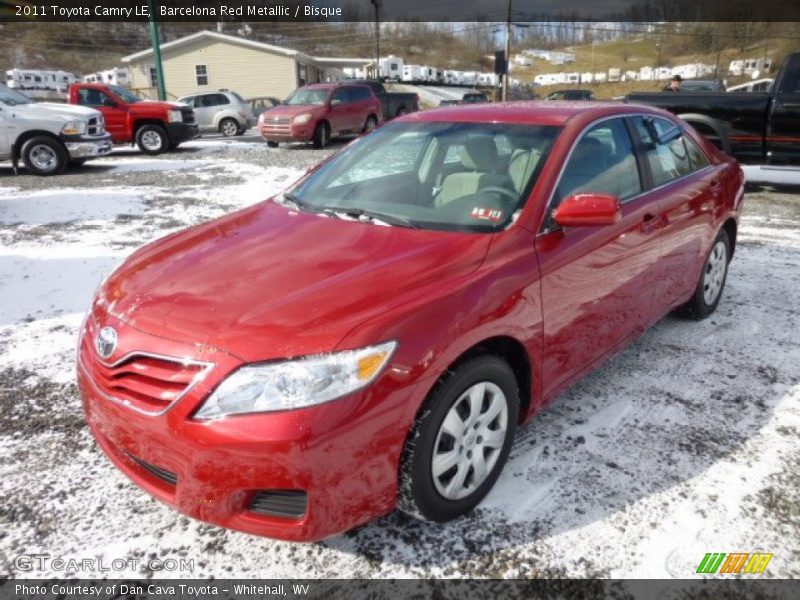 Barcelona Red Metallic / Bisque 2011 Toyota Camry LE