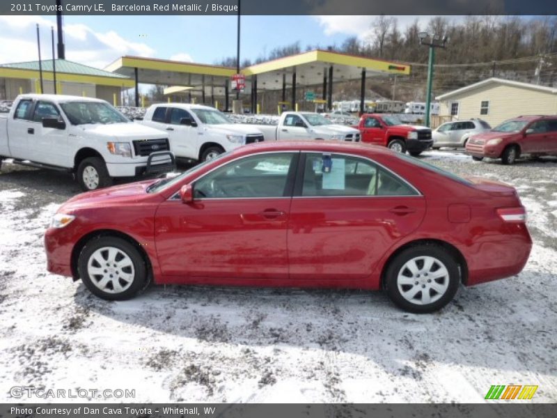 Barcelona Red Metallic / Bisque 2011 Toyota Camry LE