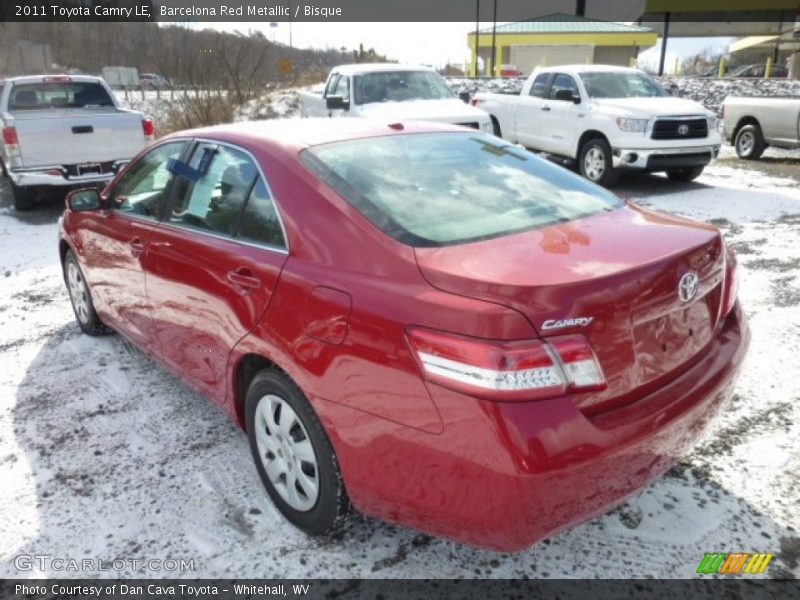 Barcelona Red Metallic / Bisque 2011 Toyota Camry LE