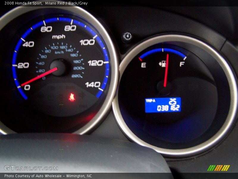 Milano Red / Black/Grey 2008 Honda Fit Sport