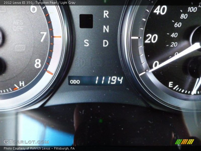 Tungsten Pearl / Light Gray 2012 Lexus ES 350