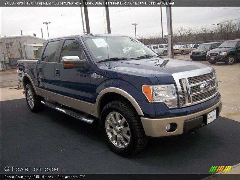 Dark Blue Pearl Metallic / Chaparral Leather/Camel 2009 Ford F150 King Ranch SuperCrew 4x4