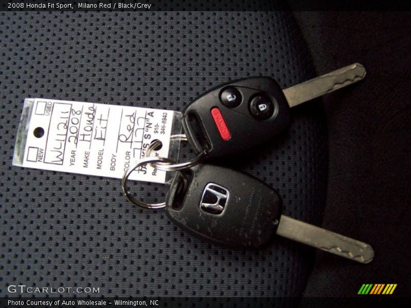 Milano Red / Black/Grey 2008 Honda Fit Sport