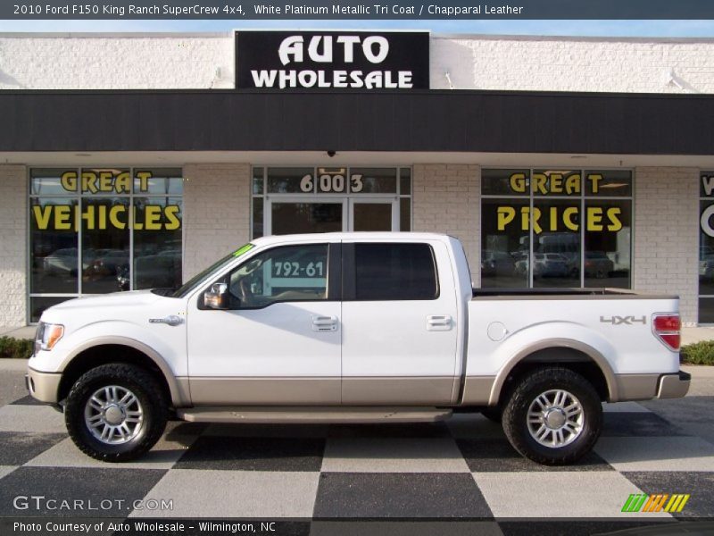 White Platinum Metallic Tri Coat / Chapparal Leather 2010 Ford F150 King Ranch SuperCrew 4x4