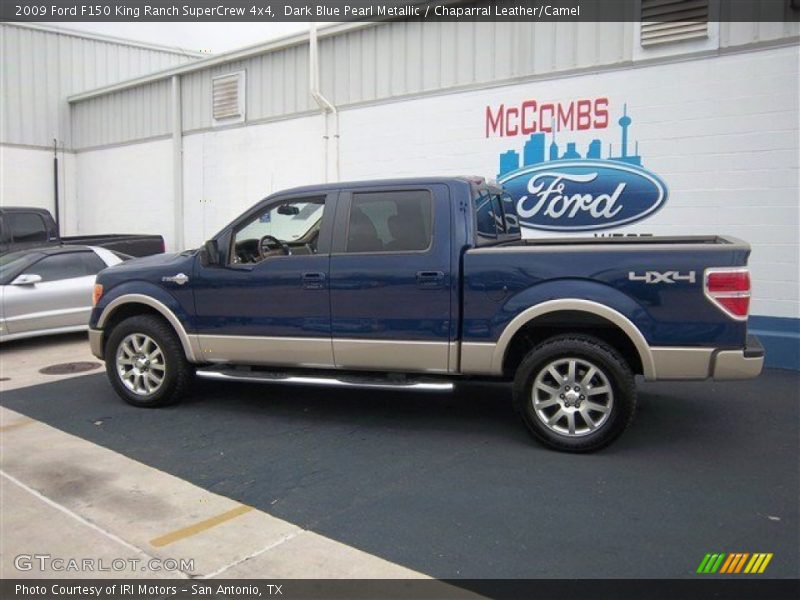 Dark Blue Pearl Metallic / Chaparral Leather/Camel 2009 Ford F150 King Ranch SuperCrew 4x4