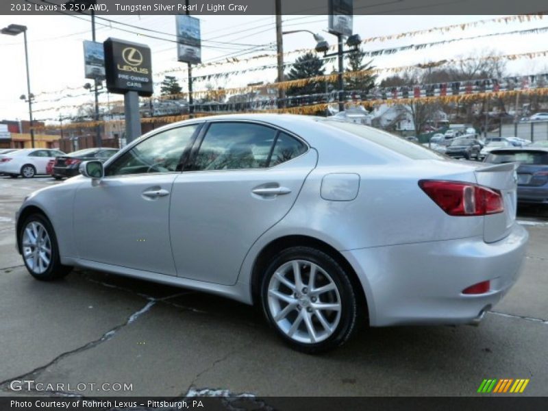 Tungsten Silver Pearl / Light Gray 2012 Lexus IS 250 AWD
