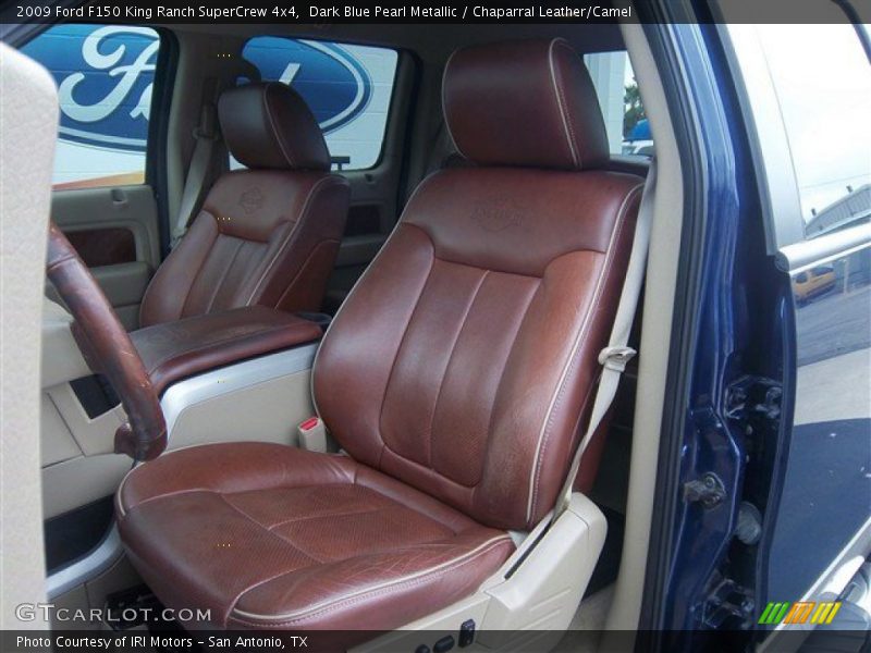 Dark Blue Pearl Metallic / Chaparral Leather/Camel 2009 Ford F150 King Ranch SuperCrew 4x4