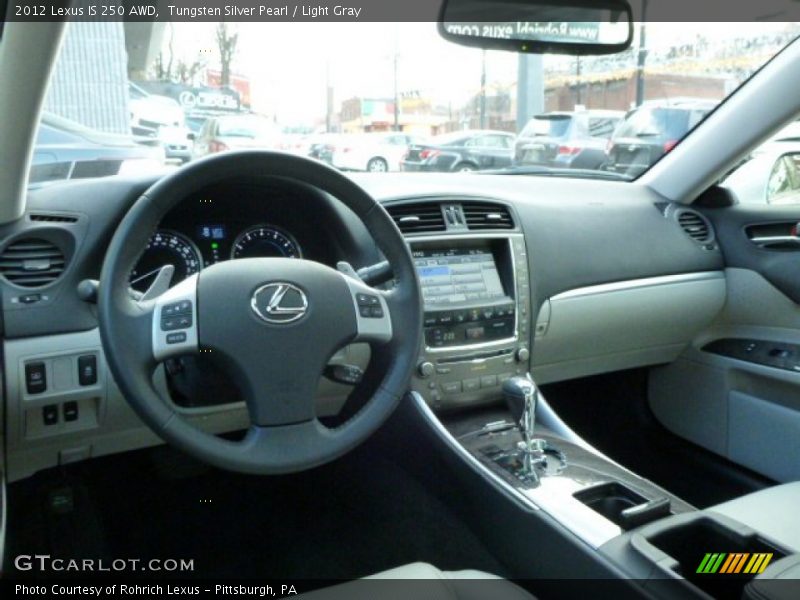 Tungsten Silver Pearl / Light Gray 2012 Lexus IS 250 AWD