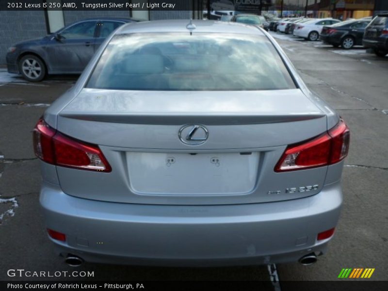 Tungsten Silver Pearl / Light Gray 2012 Lexus IS 250 AWD