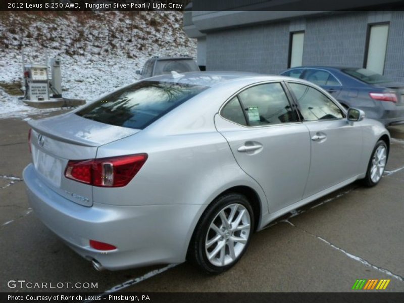 Tungsten Silver Pearl / Light Gray 2012 Lexus IS 250 AWD