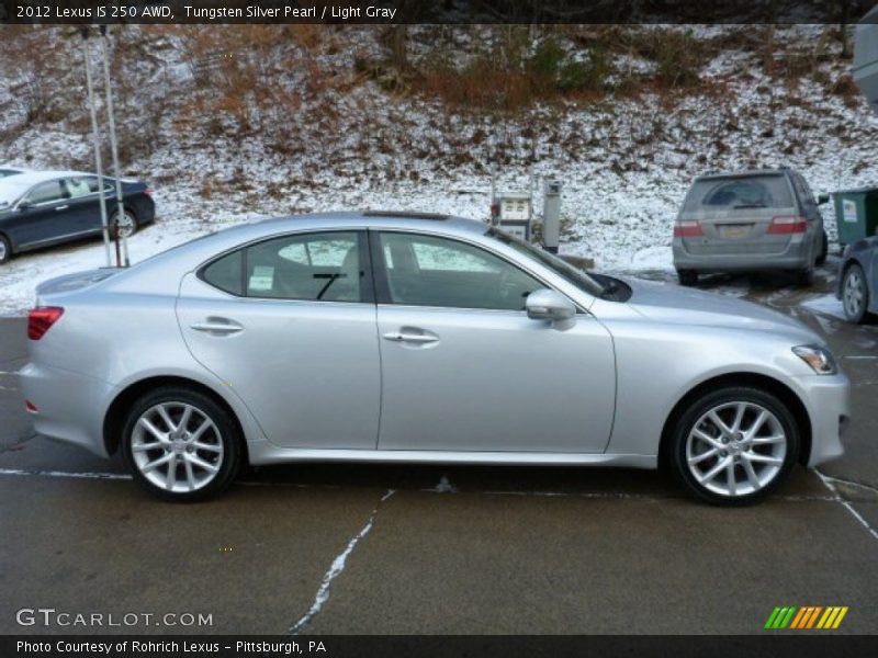 Tungsten Silver Pearl / Light Gray 2012 Lexus IS 250 AWD