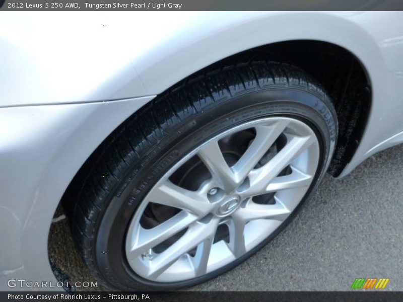 Tungsten Silver Pearl / Light Gray 2012 Lexus IS 250 AWD
