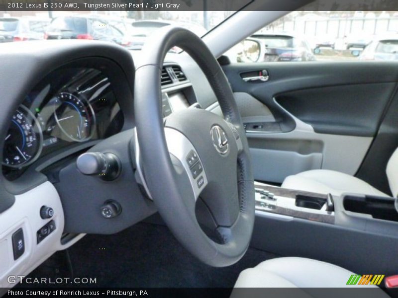 Tungsten Silver Pearl / Light Gray 2012 Lexus IS 250 AWD