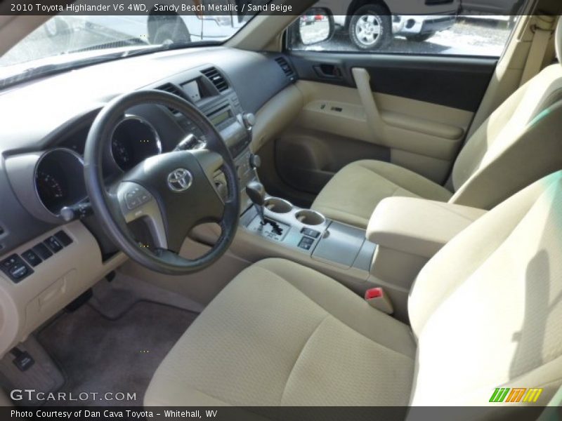 Sandy Beach Metallic / Sand Beige 2010 Toyota Highlander V6 4WD