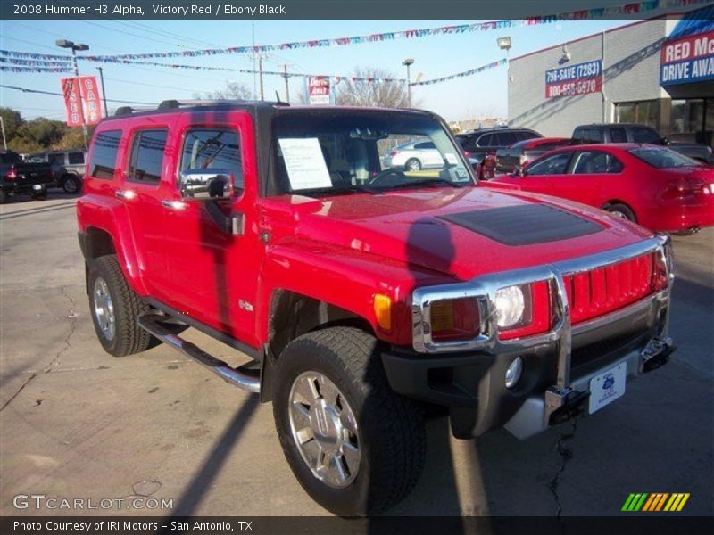 Victory Red / Ebony Black 2008 Hummer H3 Alpha