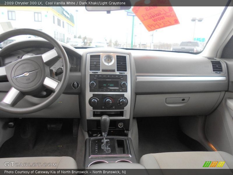 Cool Vanilla White / Dark Khaki/Light Graystone 2009 Chrysler 300 LX