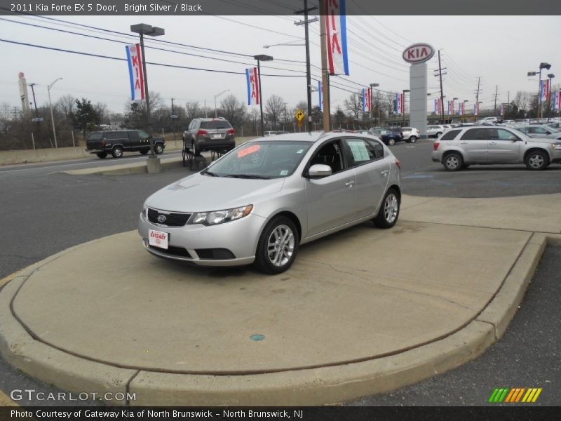 Bright Silver / Black 2011 Kia Forte EX 5 Door