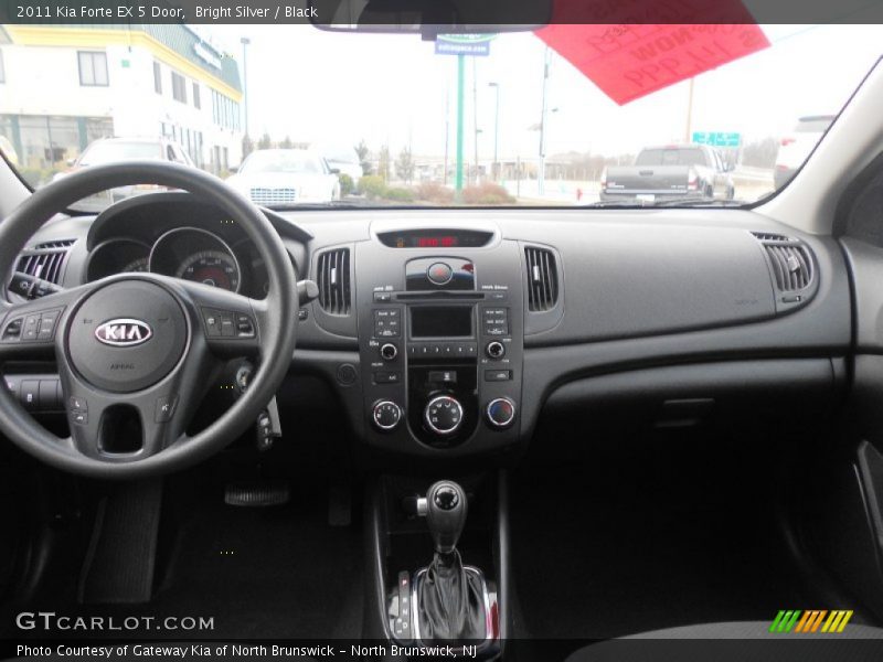 Bright Silver / Black 2011 Kia Forte EX 5 Door