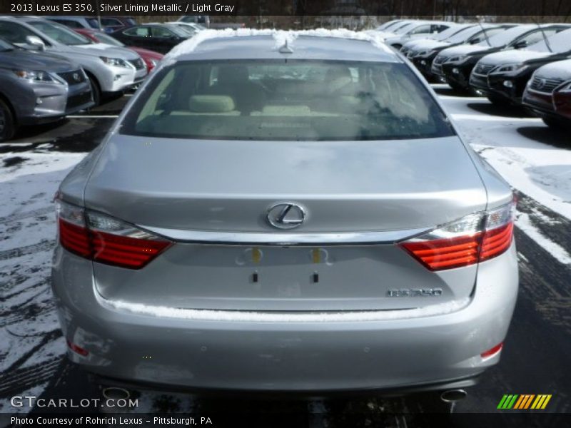 Silver Lining Metallic / Light Gray 2013 Lexus ES 350
