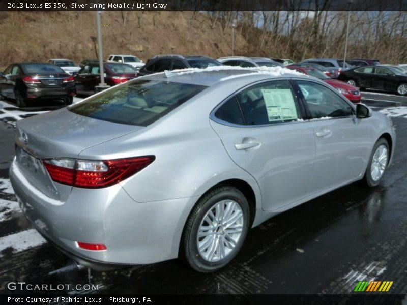 Silver Lining Metallic / Light Gray 2013 Lexus ES 350