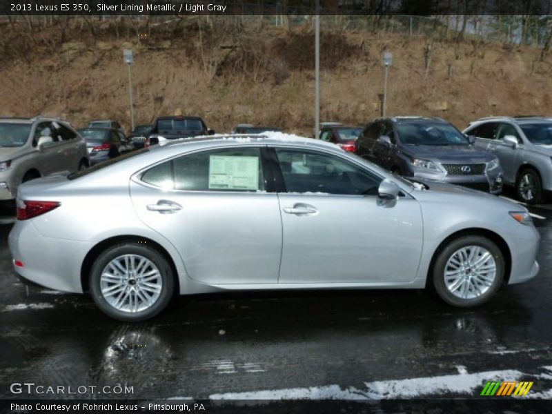 Silver Lining Metallic / Light Gray 2013 Lexus ES 350