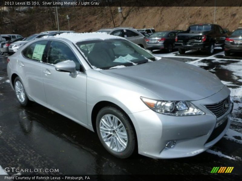 Silver Lining Metallic / Light Gray 2013 Lexus ES 350
