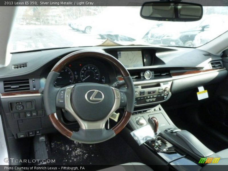 Silver Lining Metallic / Light Gray 2013 Lexus ES 350