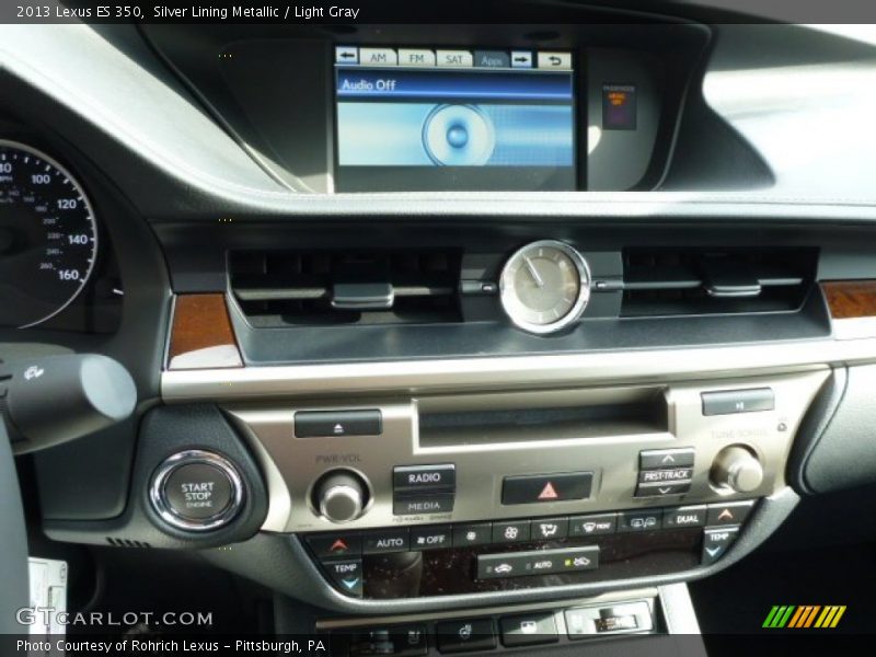 Silver Lining Metallic / Light Gray 2013 Lexus ES 350