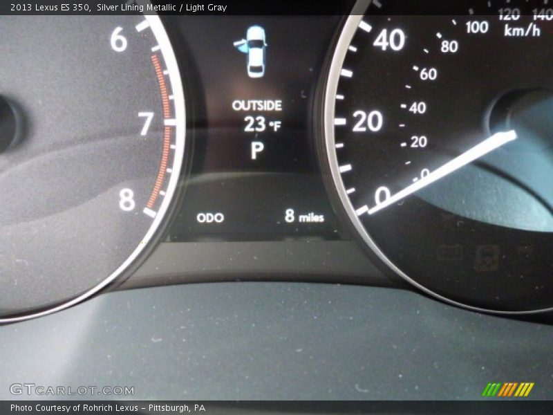 Silver Lining Metallic / Light Gray 2013 Lexus ES 350
