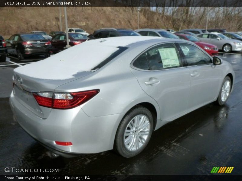 Silver Lining Metallic / Black 2013 Lexus ES 350