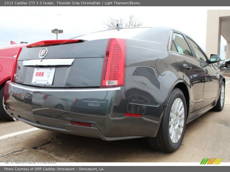 Thunder Gray ChromaFlair / Light Titanium/Ebony 2013 Cadillac CTS 3.0 Sedan