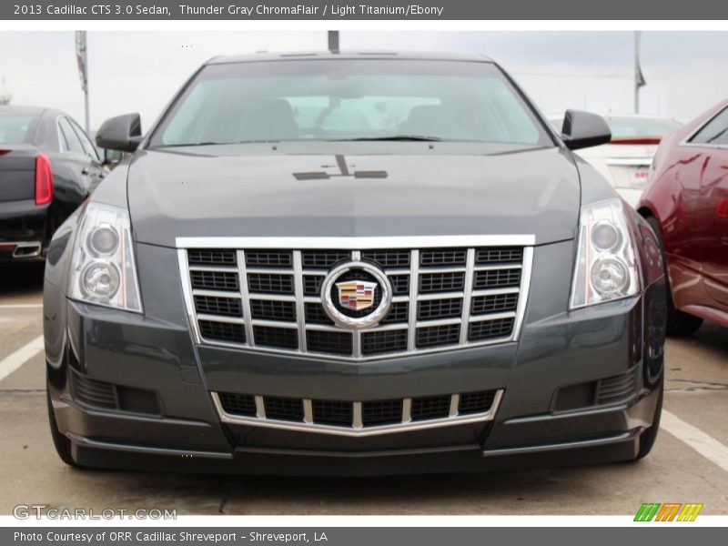 Thunder Gray ChromaFlair / Light Titanium/Ebony 2013 Cadillac CTS 3.0 Sedan