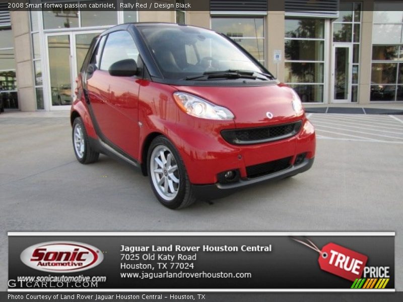 Rally Red / Design Black 2008 Smart fortwo passion cabriolet