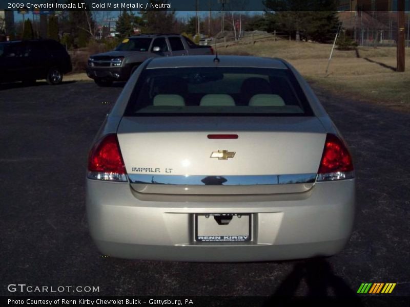 Gold Mist Metallic / Neutral 2009 Chevrolet Impala LT