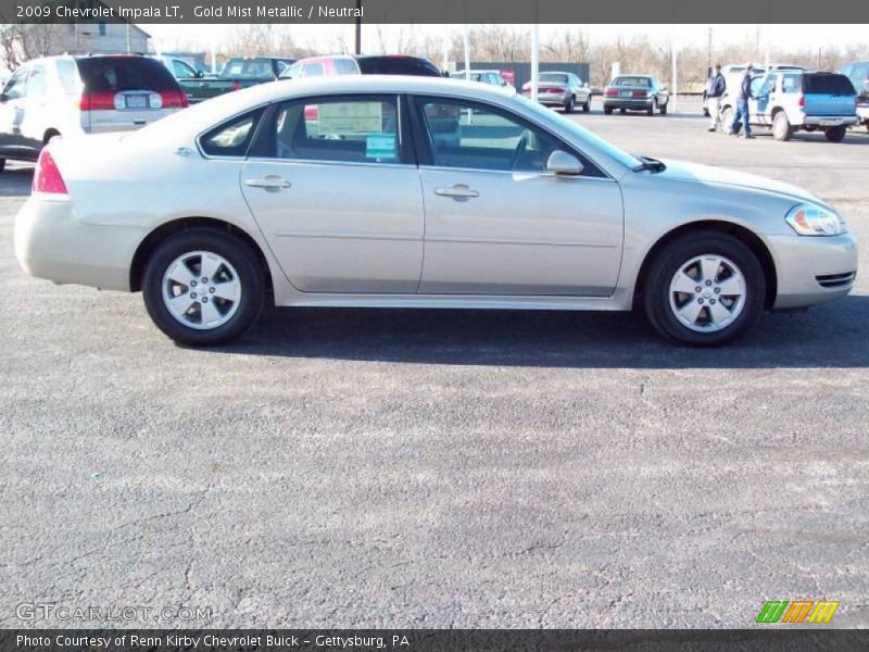 Gold Mist Metallic / Neutral 2009 Chevrolet Impala LT