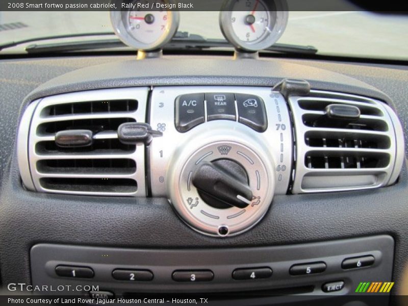 Controls of 2008 fortwo passion cabriolet