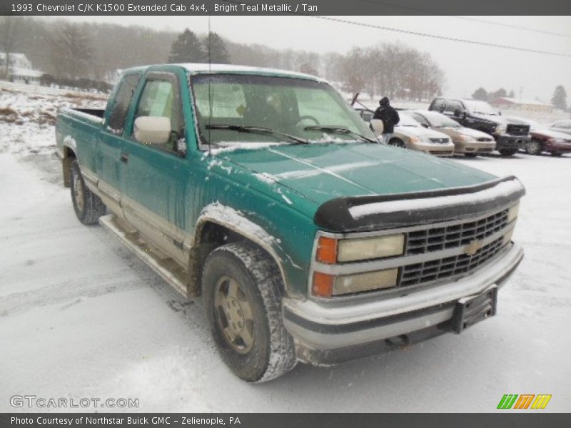 Bright Teal Metallic / Tan 1993 Chevrolet C/K K1500 Extended Cab 4x4