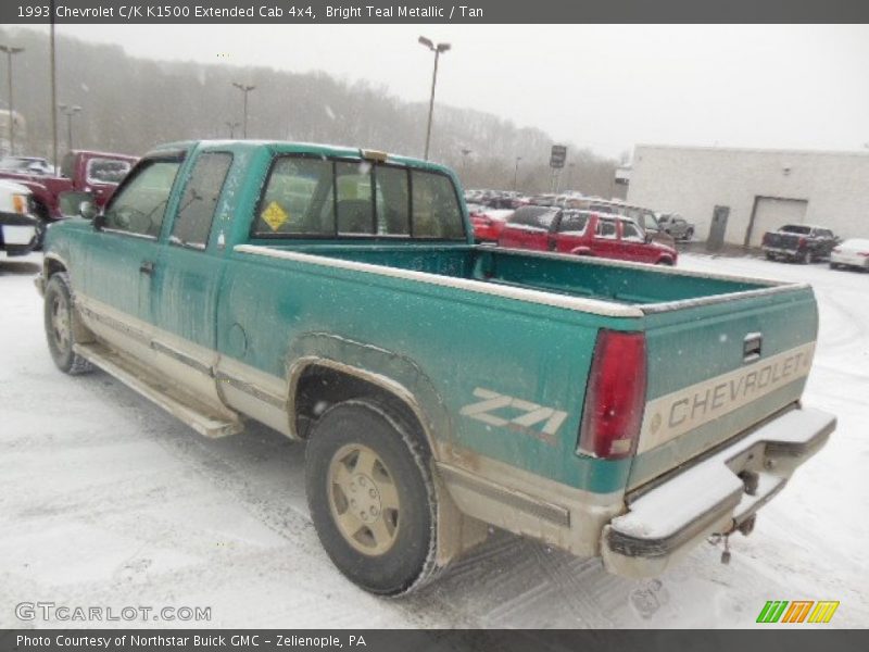 Bright Teal Metallic / Tan 1993 Chevrolet C/K K1500 Extended Cab 4x4