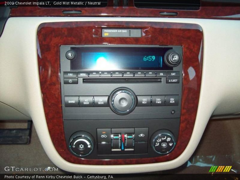 Gold Mist Metallic / Neutral 2009 Chevrolet Impala LT