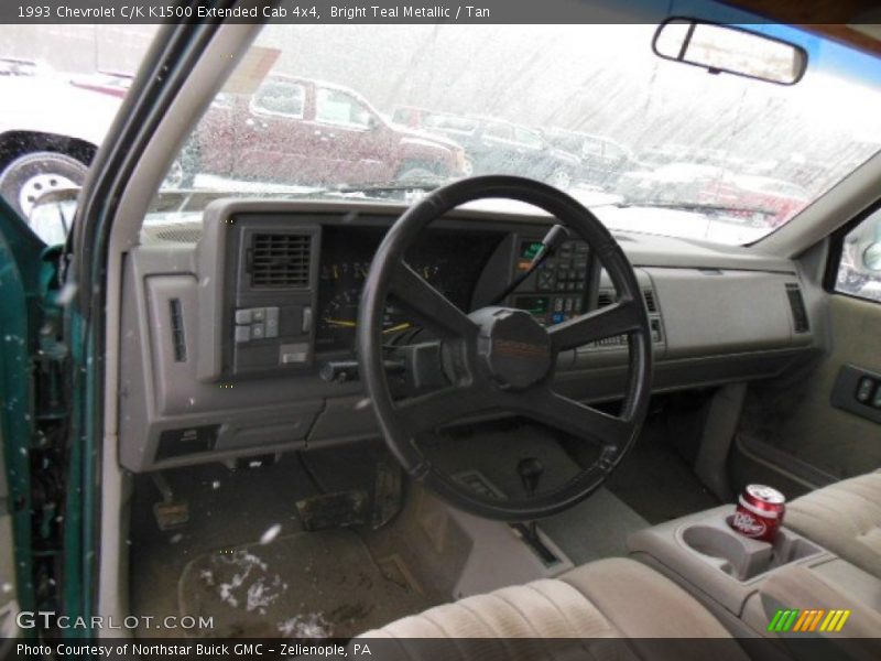 Bright Teal Metallic / Tan 1993 Chevrolet C/K K1500 Extended Cab 4x4