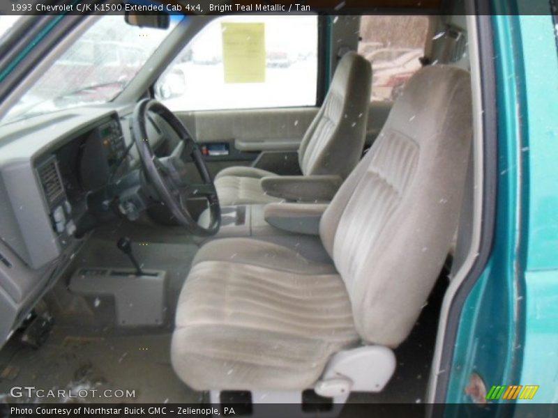 Bright Teal Metallic / Tan 1993 Chevrolet C/K K1500 Extended Cab 4x4