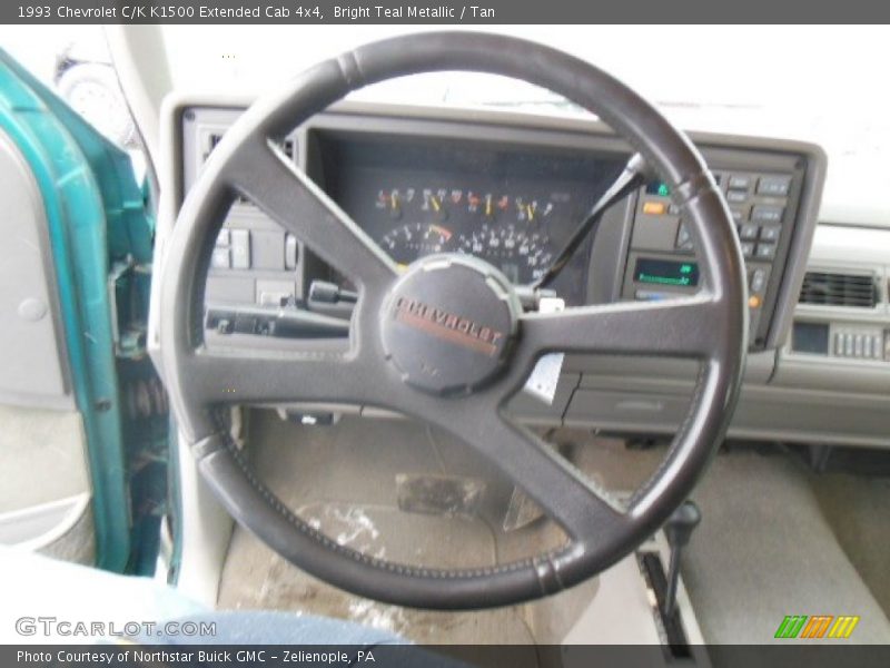 Bright Teal Metallic / Tan 1993 Chevrolet C/K K1500 Extended Cab 4x4