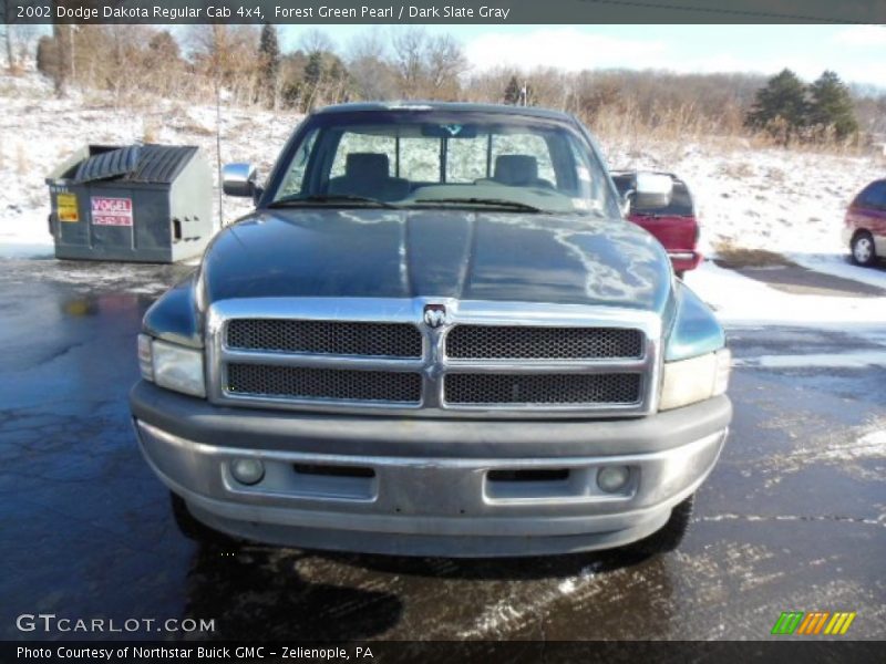 Forest Green Pearl / Dark Slate Gray 2002 Dodge Dakota Regular Cab 4x4