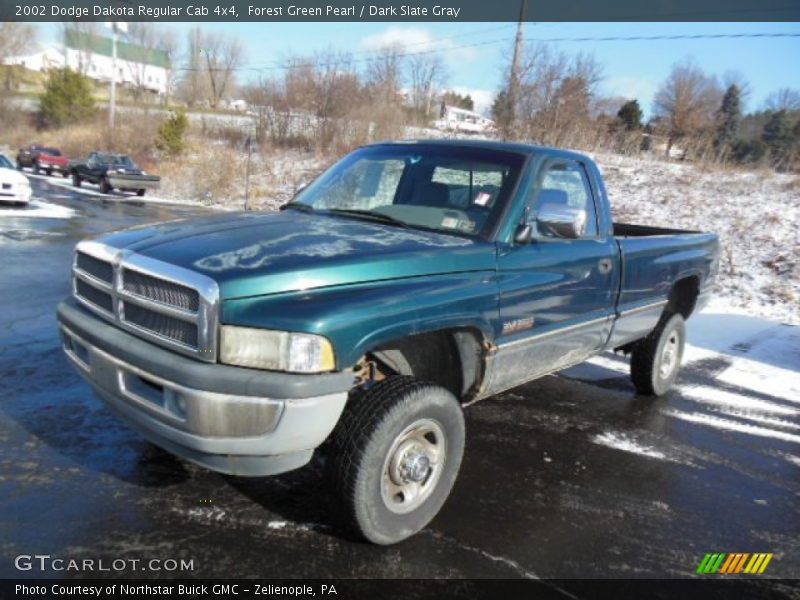 Forest Green Pearl / Dark Slate Gray 2002 Dodge Dakota Regular Cab 4x4