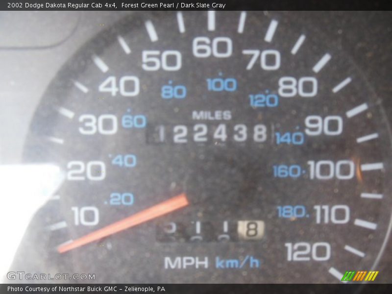 Forest Green Pearl / Dark Slate Gray 2002 Dodge Dakota Regular Cab 4x4