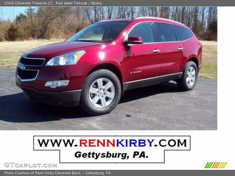 Red Jewel Tintcoat / Ebony 2009 Chevrolet Traverse LT