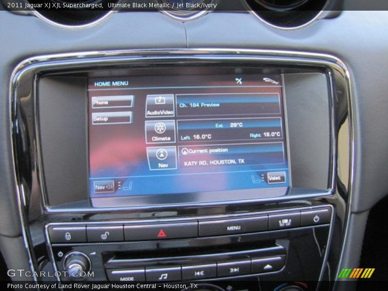 Ultimate Black Metallic / Jet Black/Ivory 2011 Jaguar XJ XJL Supercharged