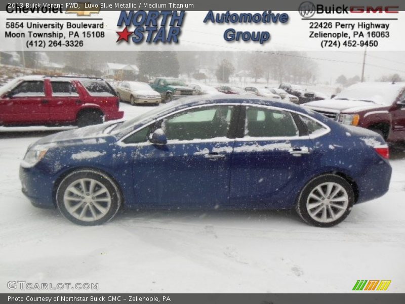 Luxo Blue Metallic / Medium Titanium 2013 Buick Verano FWD