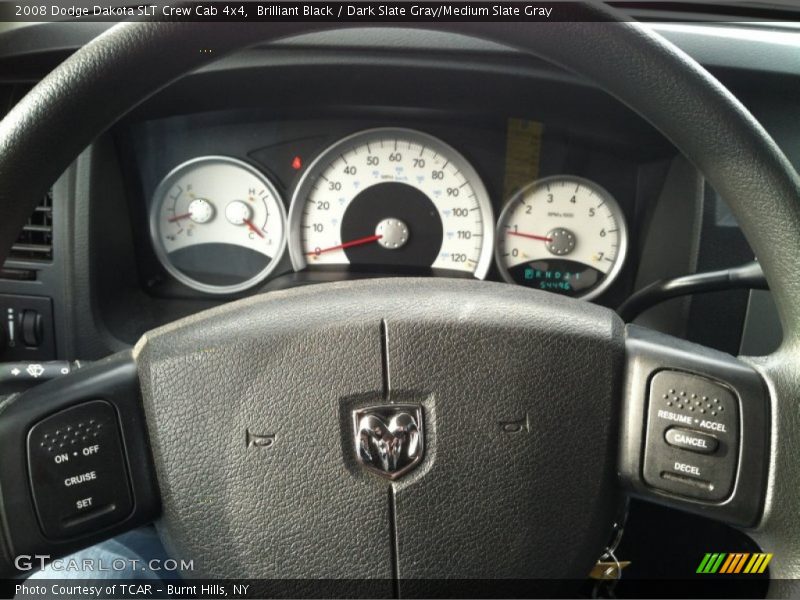 Brilliant Black / Dark Slate Gray/Medium Slate Gray 2008 Dodge Dakota SLT Crew Cab 4x4